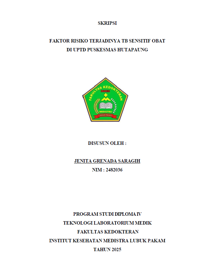 Sampul FAKTOR RISIKO TERJADINYA TB SENSITIF OBAT DI UPTD PUSKESMAS HUTAPAUNG