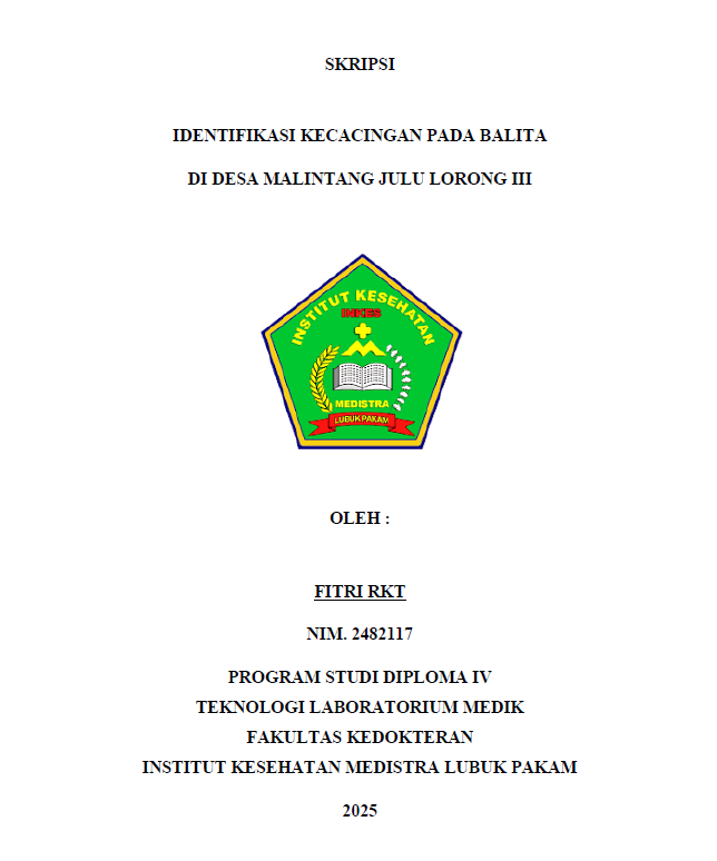 Sampul IDENTIFIKASI KECACINGAN PADA BALITA DI DESA MALINTANG JULU LORONG III