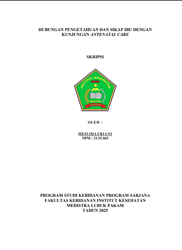 Sampul HUBUNGAN PENGETAHUAN DAN SIKAP IBU DENGAN  KUNJUNGAN ANTENATAL CARE